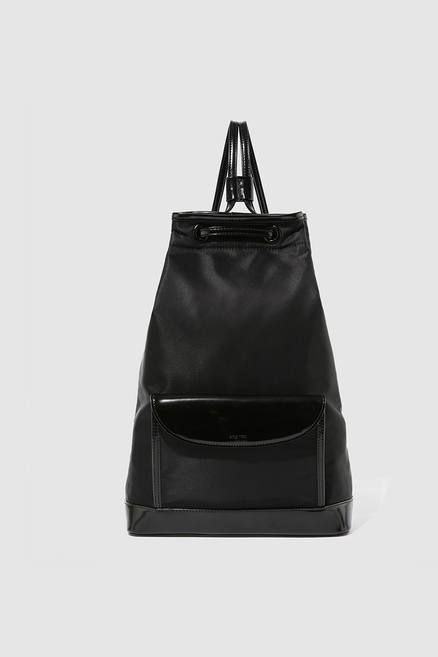 COMO Eco leather nylon bag (Black)